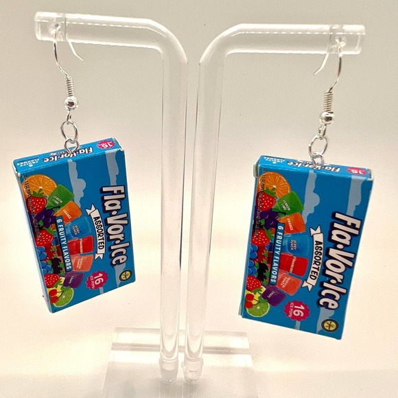 Mini Brands Earrings - Flavor Ice Popsicle Boxes Earrings - Summer Earrings - Picture 1 of 5